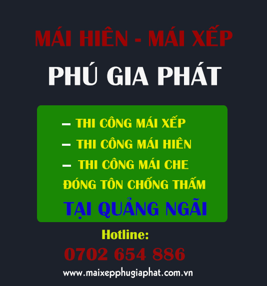 mái xếp mái hiên quảng ngãi